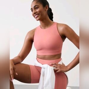 Athleta M Flex Spacer Tipped Bra Natural Rose  Size S/P